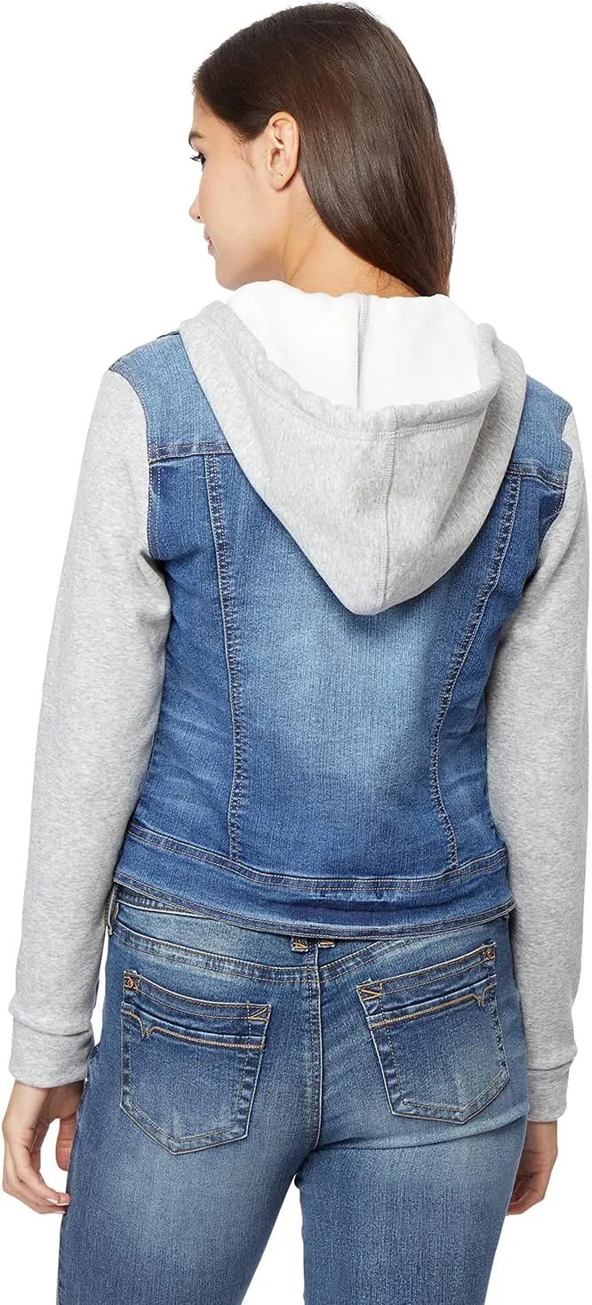 WallFlower Women's Dreamer Denim Jackets Juniors (Standard and Plus)