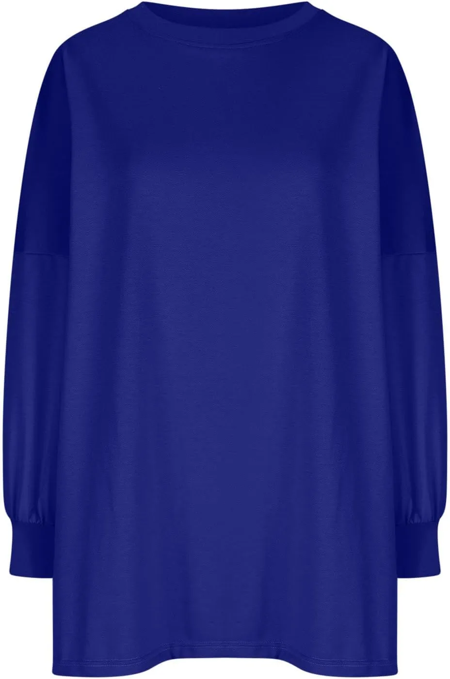 Wkishenl Oversized Long Sweatshirts for Women 2024 Casual Fall Shoulder Tops Loose Long Sleeve Crewneck Pullover Solid Dressy