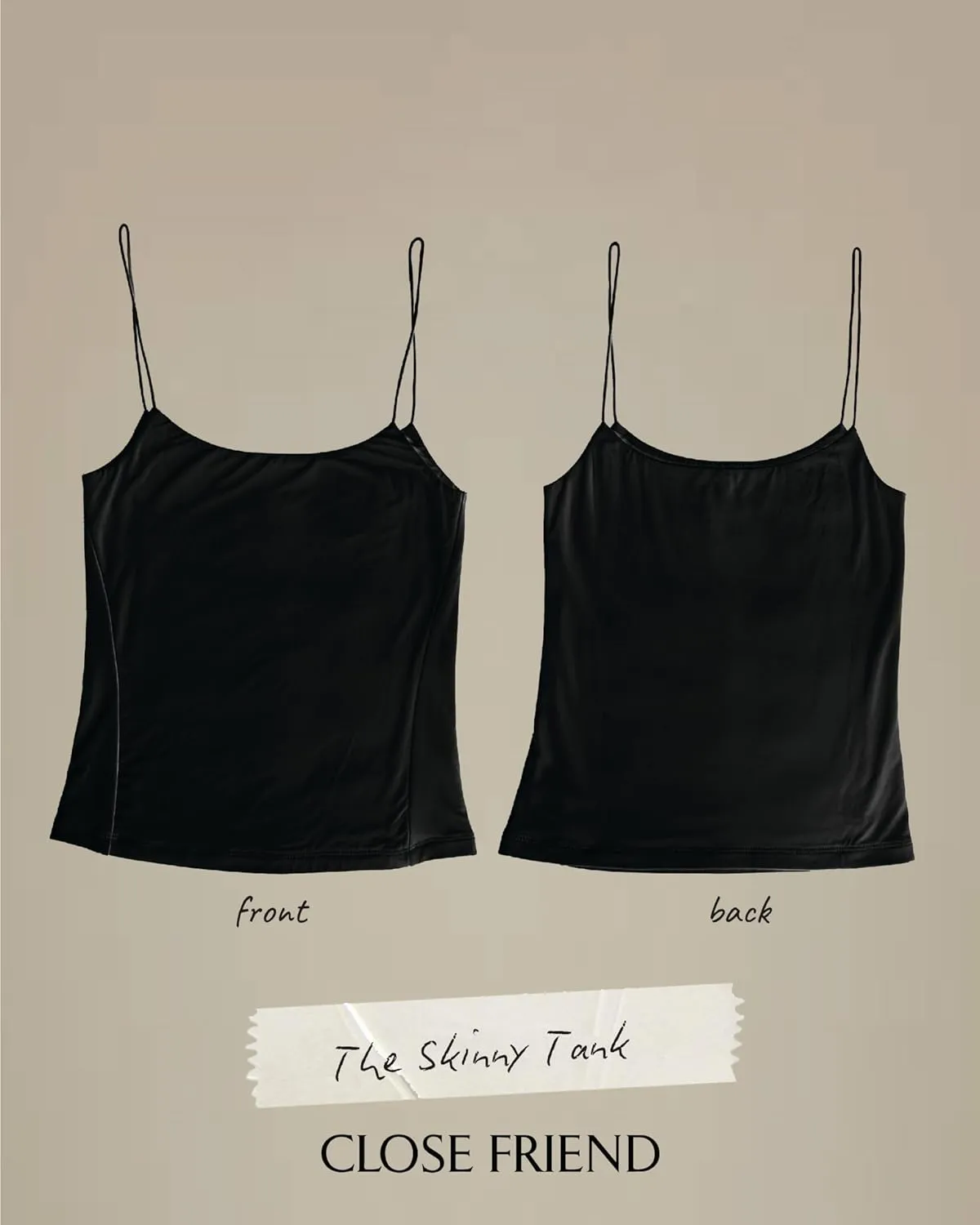 Women Summer Thin Strap Tank TOP - Double Layer Sexy CAMI - Basic Casual Going Out Shirt Spaghetti Strap