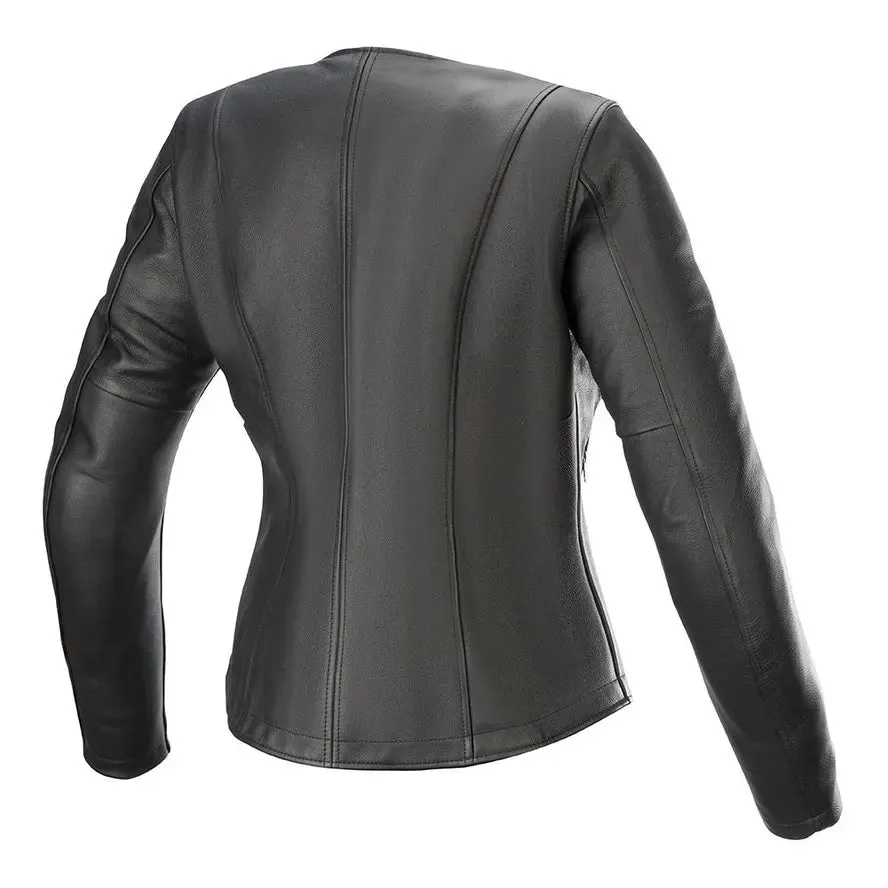 Women's Black Hooded Real Leather Jacket By TJS
