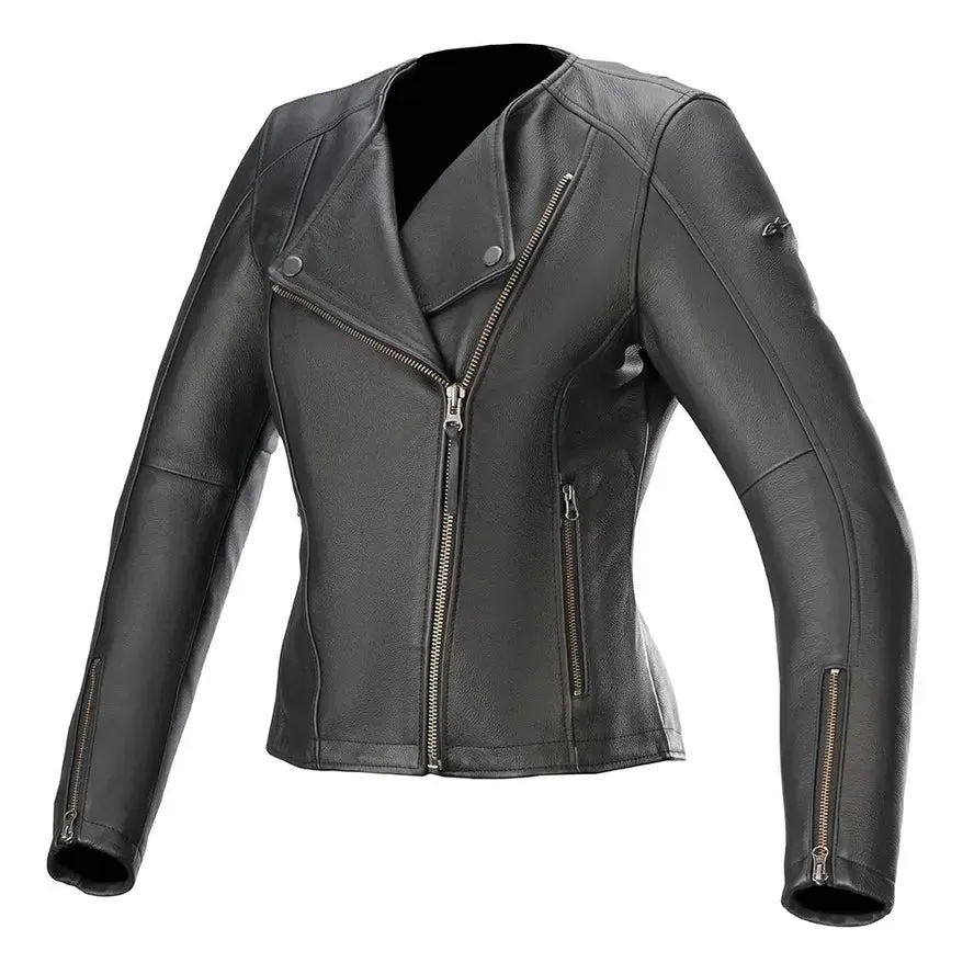 Women's Black Hooded Real Leather Jacket By TJS