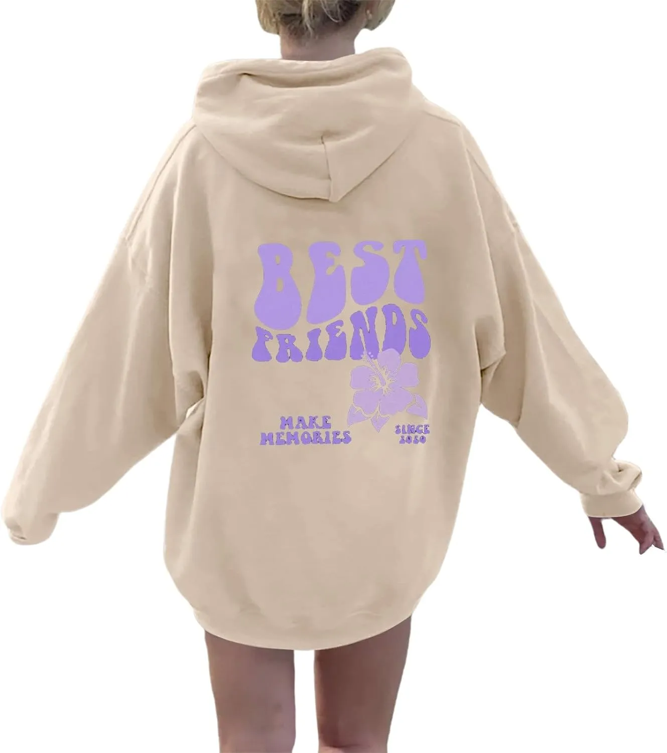 Womens Cute Hoodies Pink Hoodie Long Sleeve Oversized Letter Print Graphic Sweatshirts Teen Girl Y2K Preppy Clothes