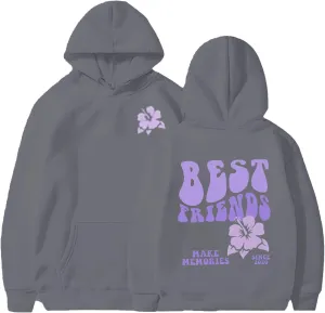 Womens Cute Hoodies Pink Hoodie Long Sleeve Oversized Letter Print Graphic Sweatshirts Teen Girl Y2K Preppy Clothes