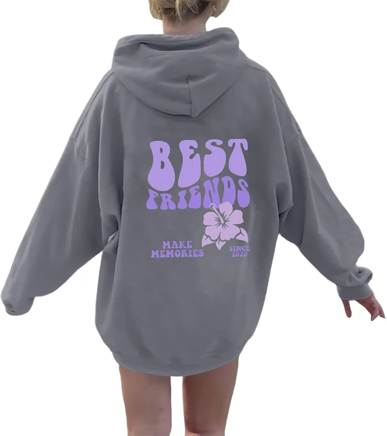 Womens Cute Hoodies Pink Hoodie Long Sleeve Oversized Letter Print Graphic Sweatshirts Teen Girl Y2K Preppy Clothes