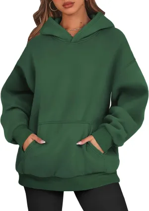 Womens Hoodies Oversized Sweatshirts Long Sleeve Fleece Hooded Sweatshirt Casual Pullover Top Fall Outfits with Pocket