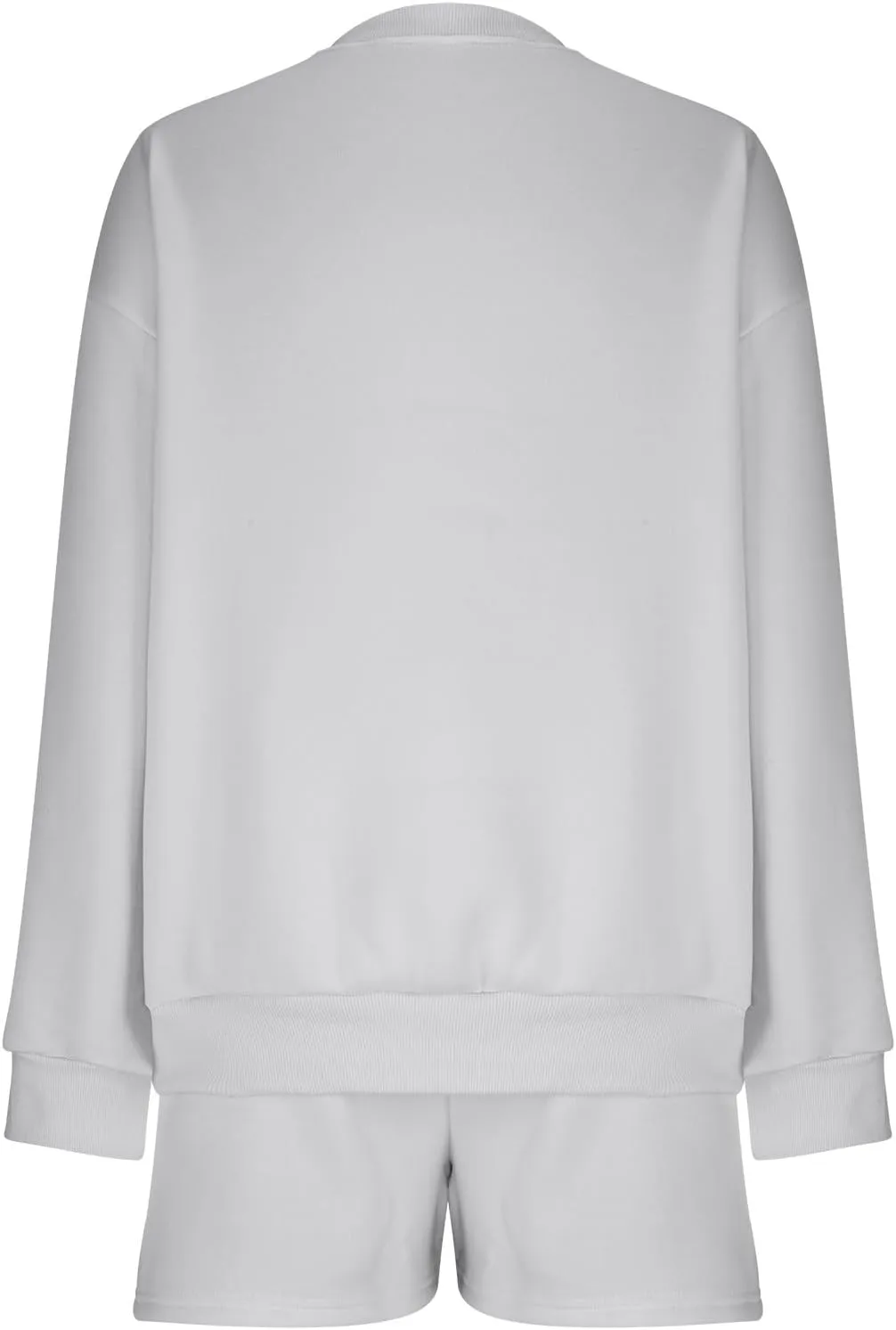 Womens Lounge Sets 2 Piece Outfits Oversized Long Sleeve Hoodies Sweatsuit Casual Sweat Shorts Matching Tracksuit