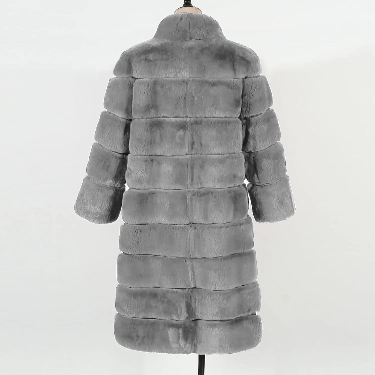 Womens Luxury Faux Fur Coats Winter Long Cardigan Vintage Fuzzy Warm Jacket Oversized Soft Solid Open Front Overcoat