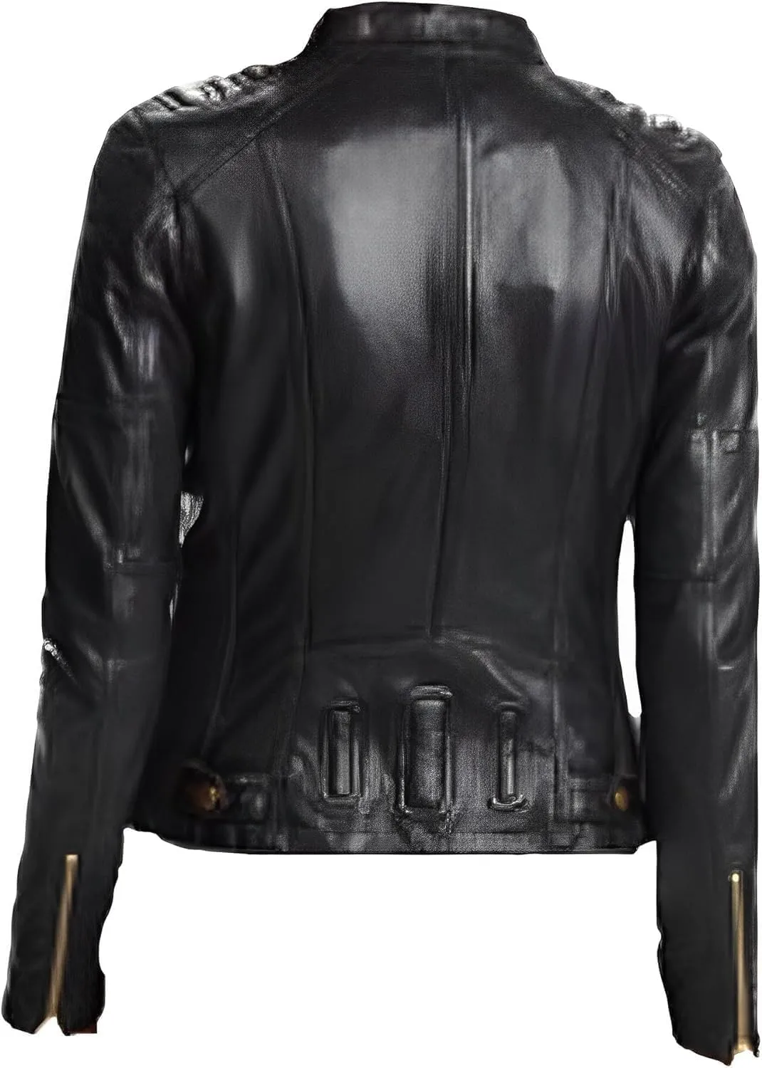 Women's Motorcycle Genuine Leather Jacket - Lambskin Leather Jacket Woman - Real Leather Jackets for Women