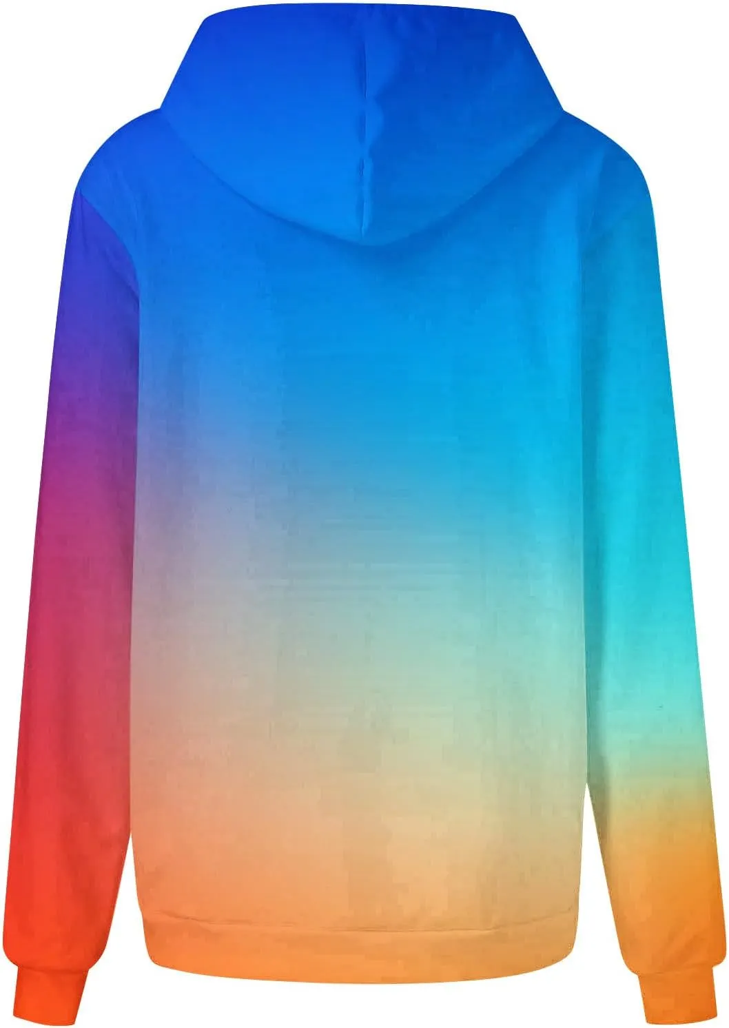 Womens Oversized Hoodies Neon Print Sweatshirt Fall Thin Long Sleeve Gradient Pullover Trendy Tie Dye Ombre Sweater