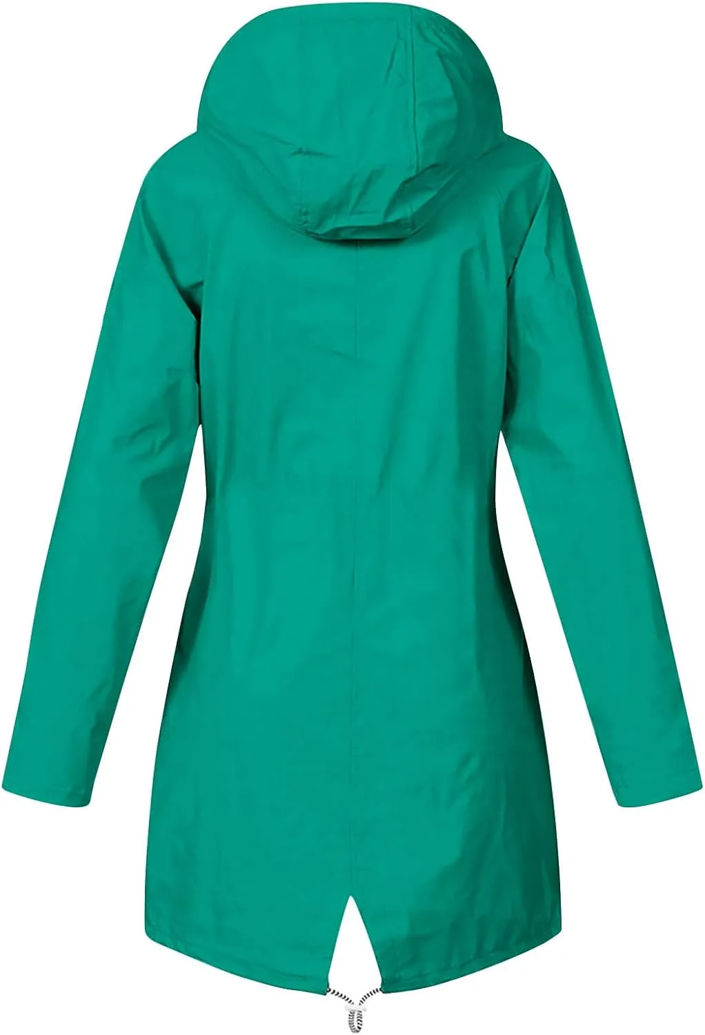 Women's Raincoat Windbreaker Zipper Hoodies Rain Jacket Waterproof Lightweight Outdoor Rain Coat Hooded Trench Coats