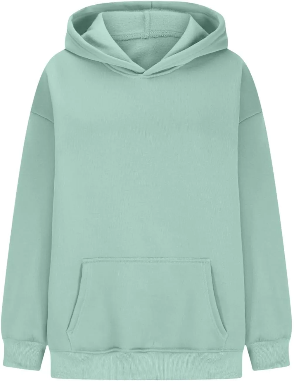 Womens Thick Oversized Pullover Hoodie with Front Pocket Casual Loose Fit Sweatshirt 2025 Fashion Fleece Sweater Tuinc