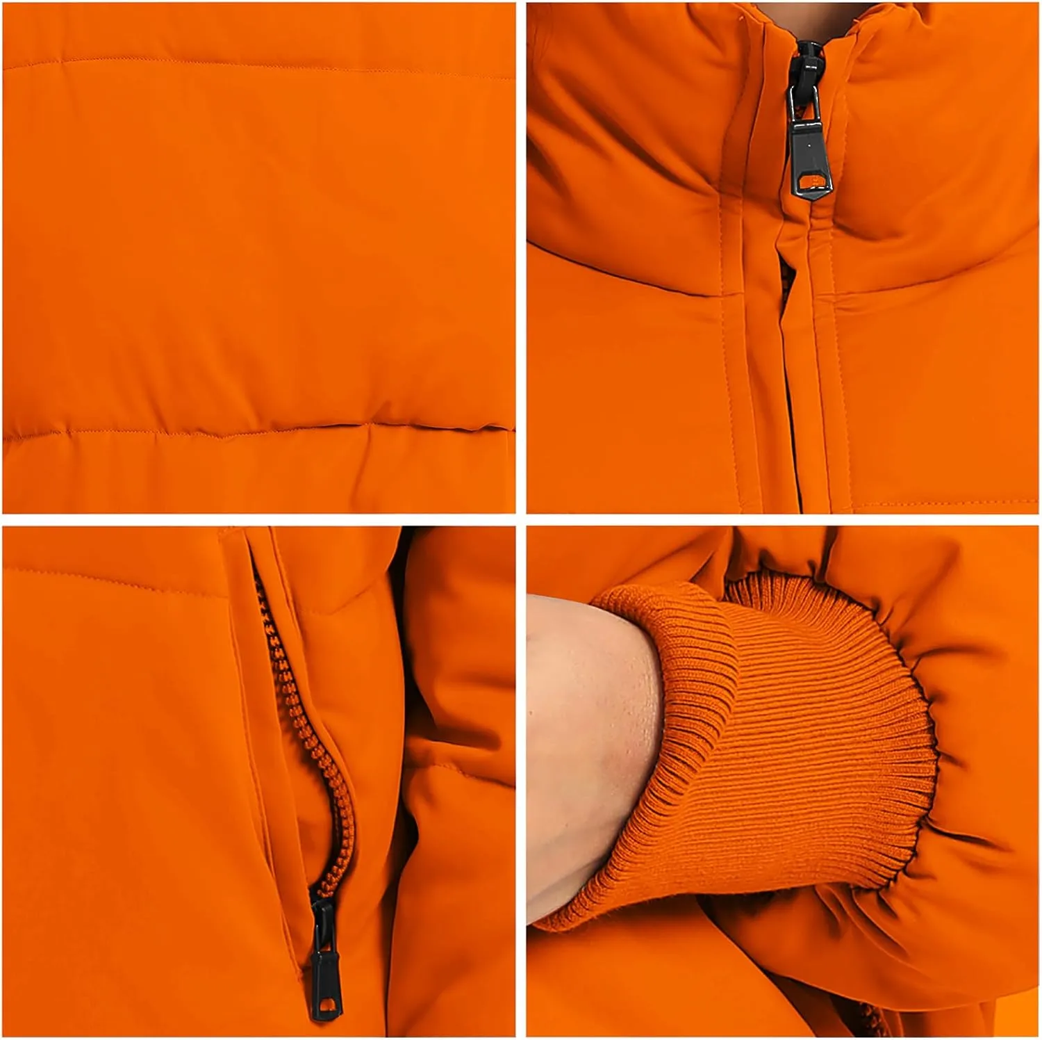 Womens Winter Baggy Zip Puffer jackets Short Down Jacket Coat