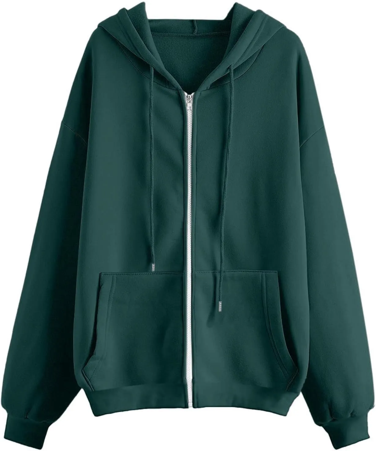 Womens Zip Up Hoodies Long Sleeve Fall Oversized Sweatshirts Fleece Y2K Jacket 2024 Fashion Clothes