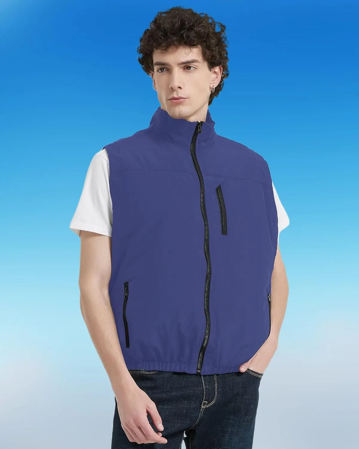 Work Cooling Vest Jacket with 2 Fans - Men and Women 21V Air Conditioner Lightweight Vests, With 20000mAh Battery