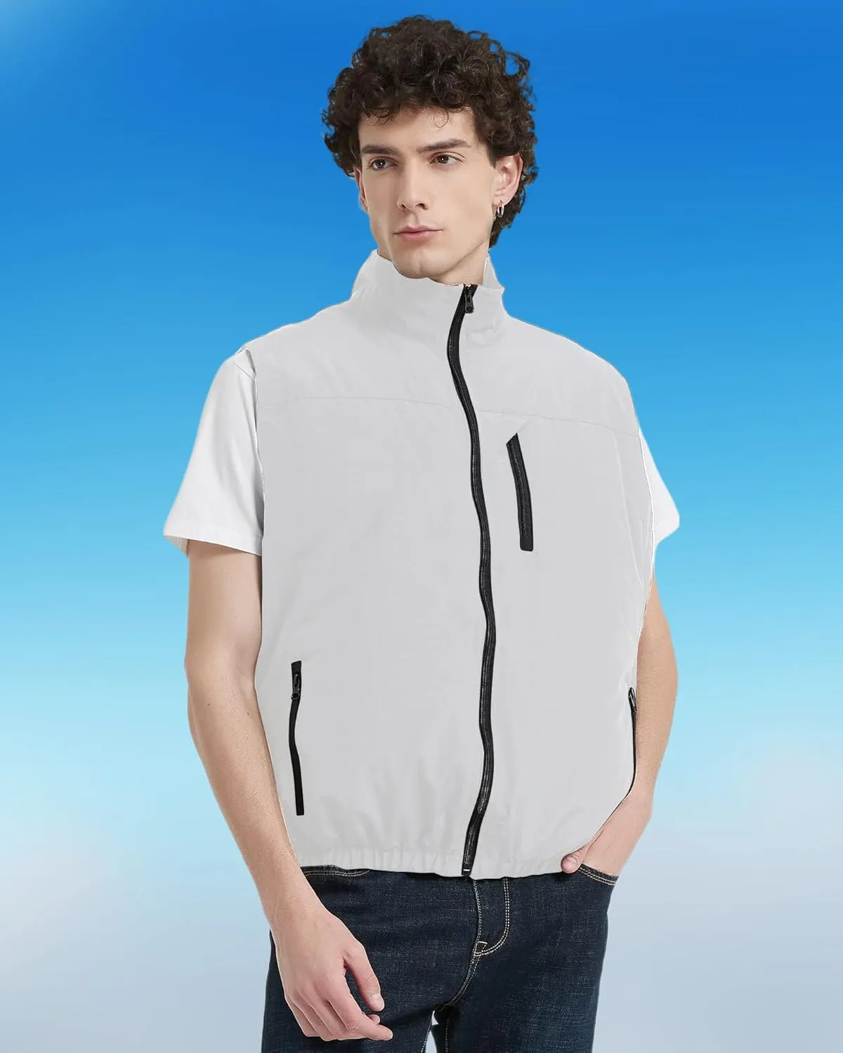 Work Cooling Vest Jacket with 2 Fans - Men and Women 21V Air Conditioner Lightweight Vests, With 20000mAh Battery