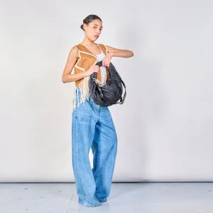 Woven texture hobo bags wholesale
