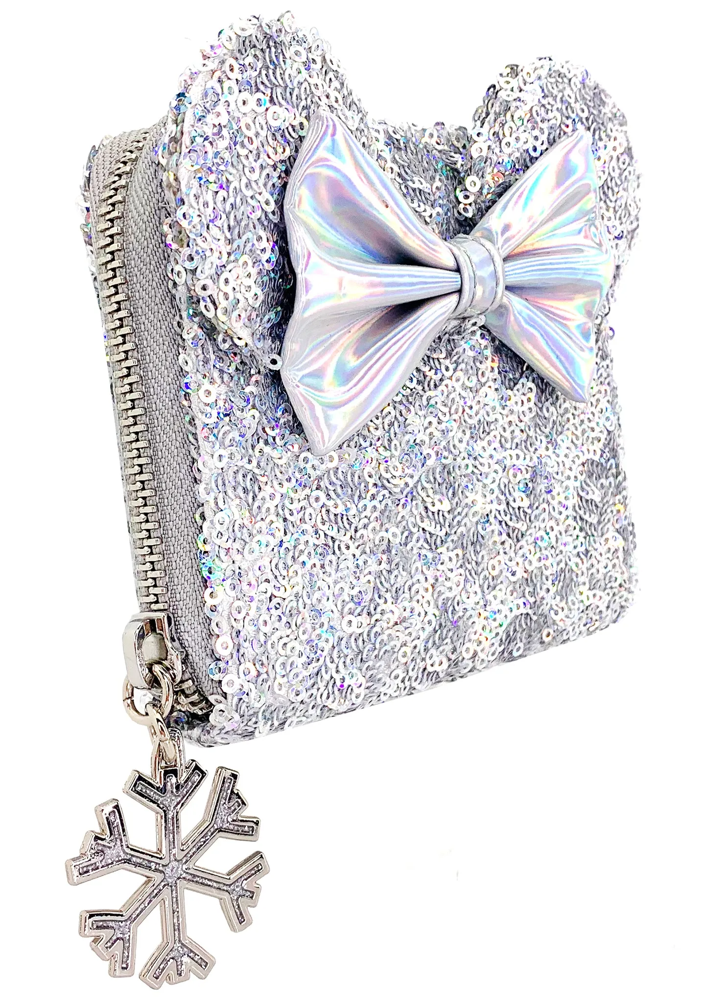 X LASR Exclusive Disney Holographic Sequin Minnie Zip Wallet
