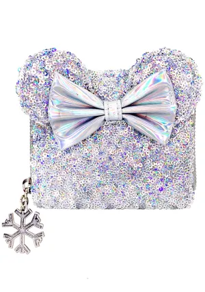 X LASR Exclusive Disney Holographic Sequin Minnie Zip Wallet