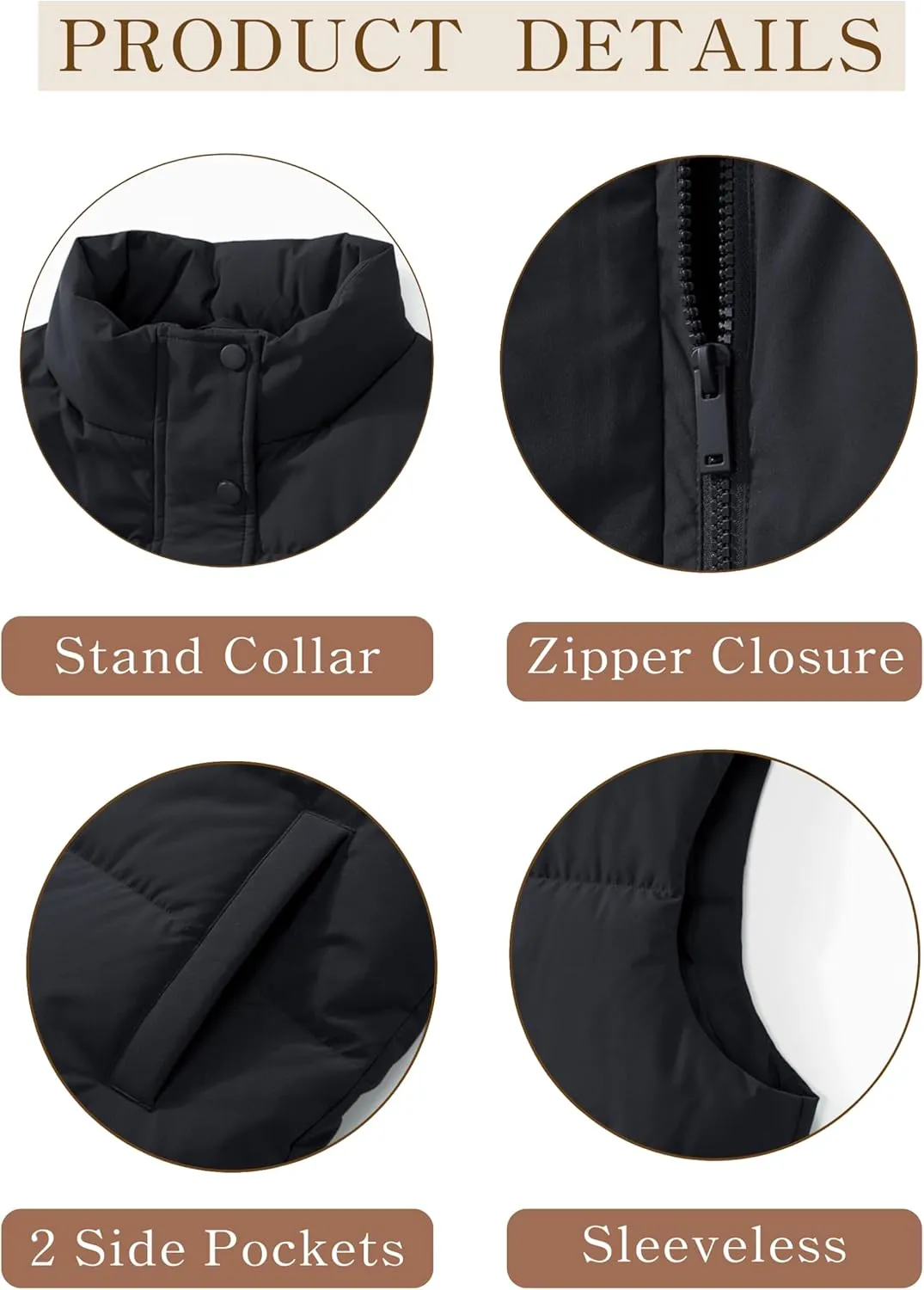 YUCOLEN Down Puffer Vest for Women Lightweight Warm Sleeveless Puffer Jacket 2024 Women Winter Trendy Puffy Vests