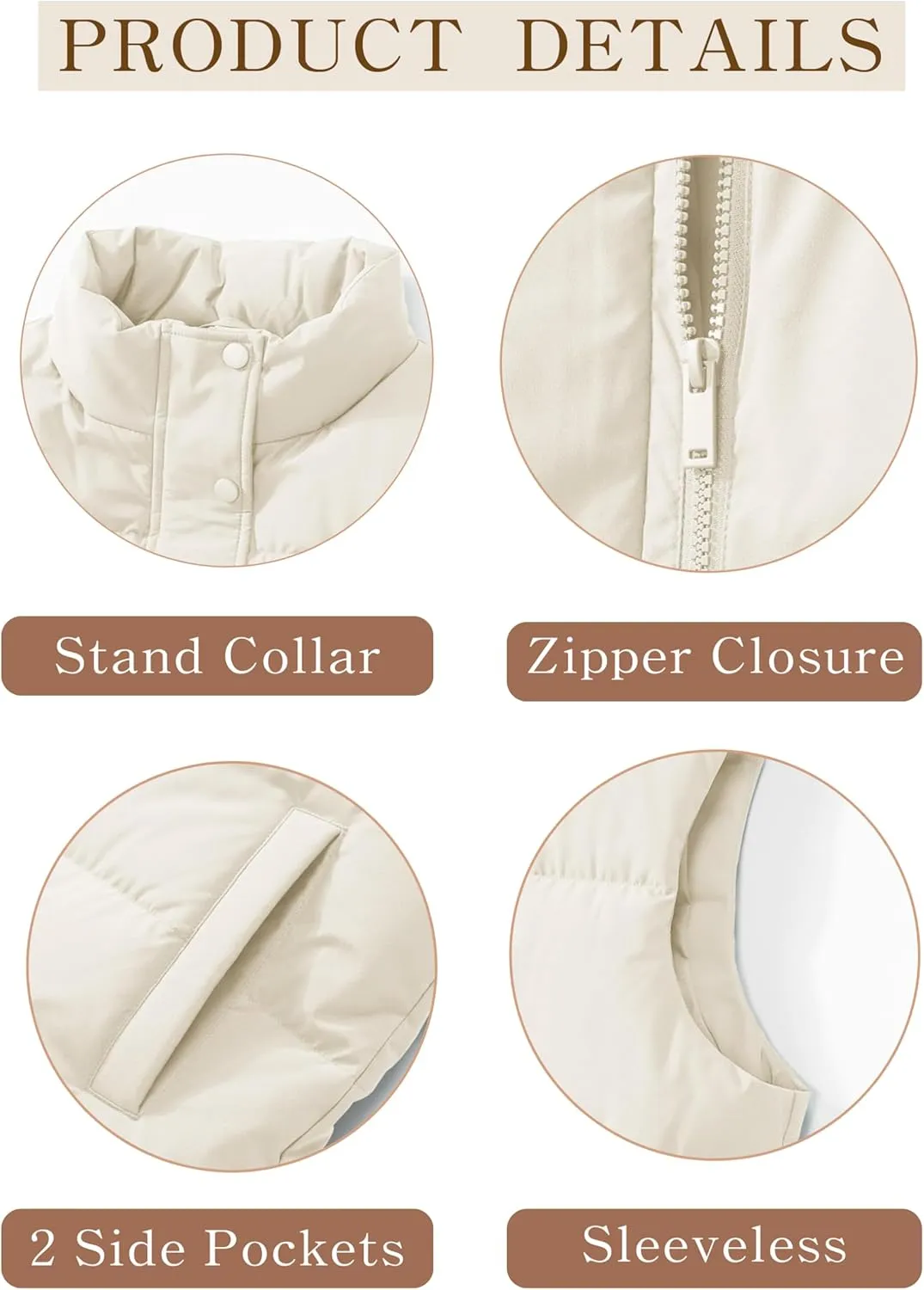YUCOLEN Down Puffer Vest for Women Lightweight Warm Sleeveless Puffer Jacket 2024 Women Winter Trendy Puffy Vests