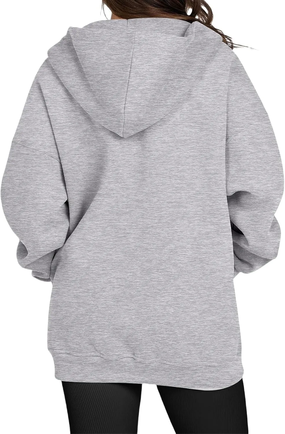 Zip Up Hoodies Women Oversized Sweatshirts Casual Long Sleeve Jackets Workout Y2K Outfits Fall Coats with Pockets