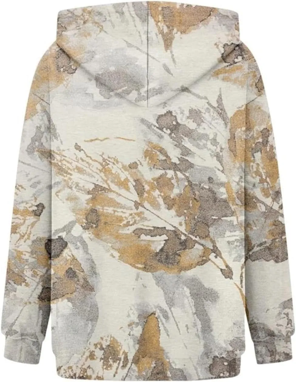 ZWRXW Women's Camo Hoodie Maple Leaf Print Oversized Sweatshirt Pullover Hooded Sweatshirt Long Sleeve Camouflage Hoodie